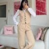 Flora Beige 3 Pieces Set