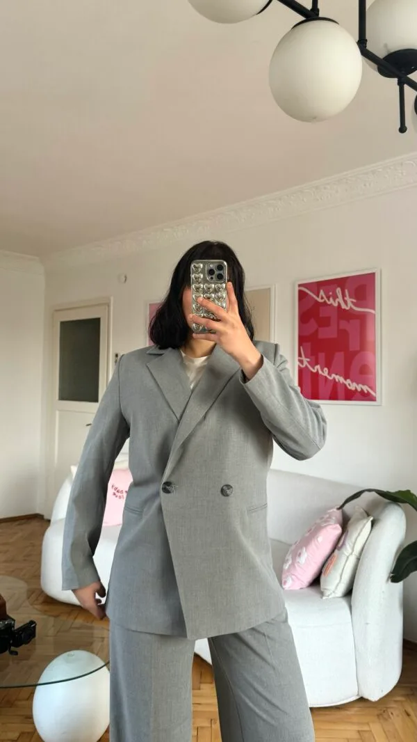 Velora Light Grey Blazer