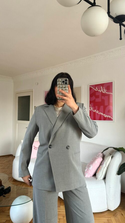 Velora Light Grey Blazer