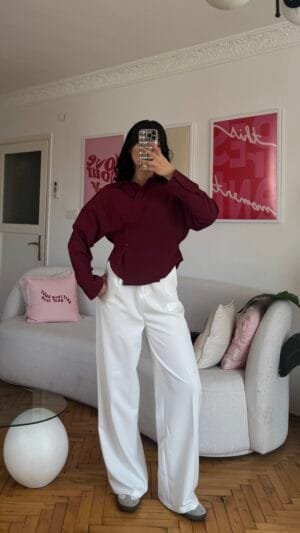 Fiona Burgundy Shirt