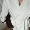 Miras Premuim White Belted Set ( NOT TRANSPARENT)
