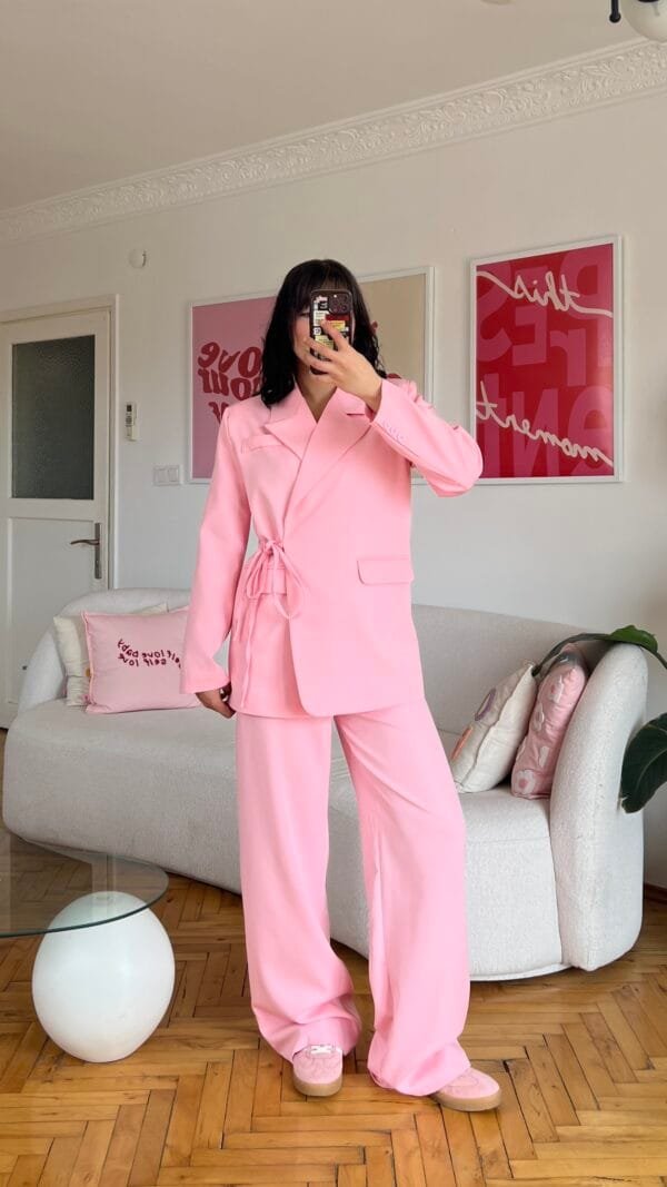 Miranda Oversize Baby Pink Palazzo Set