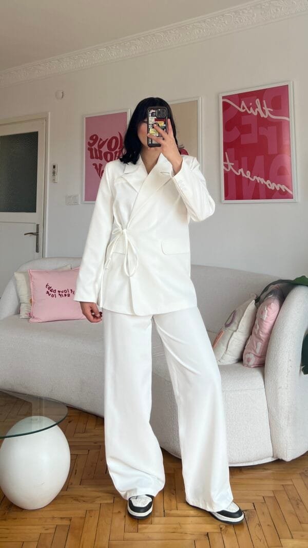 Miranda Oversize White Palazzo Set