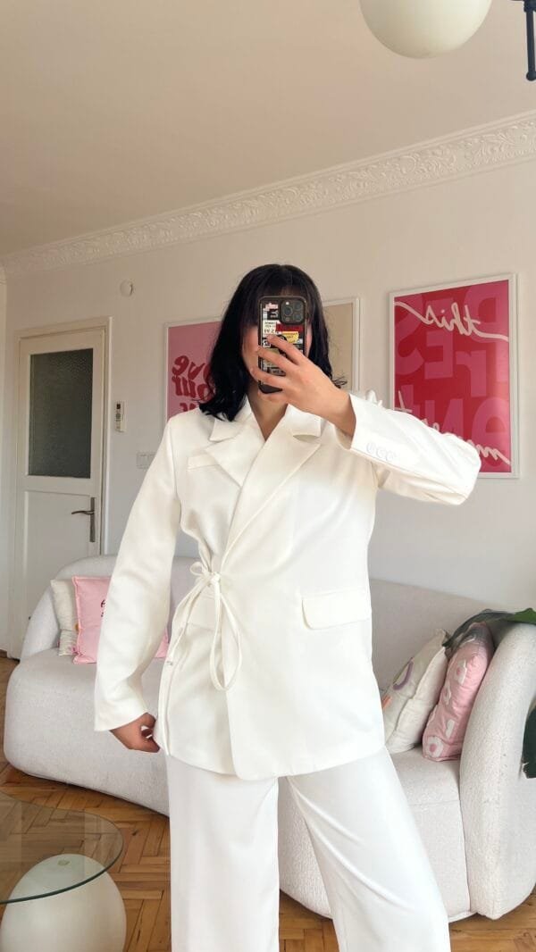 Miranda Oversize White Palazzo Set