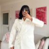 Miranda Oversize White Palazzo Set