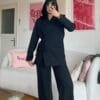 Miranda Oversize Black Palazzo Set
