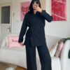 Miranda Oversize Black Palazzo Set