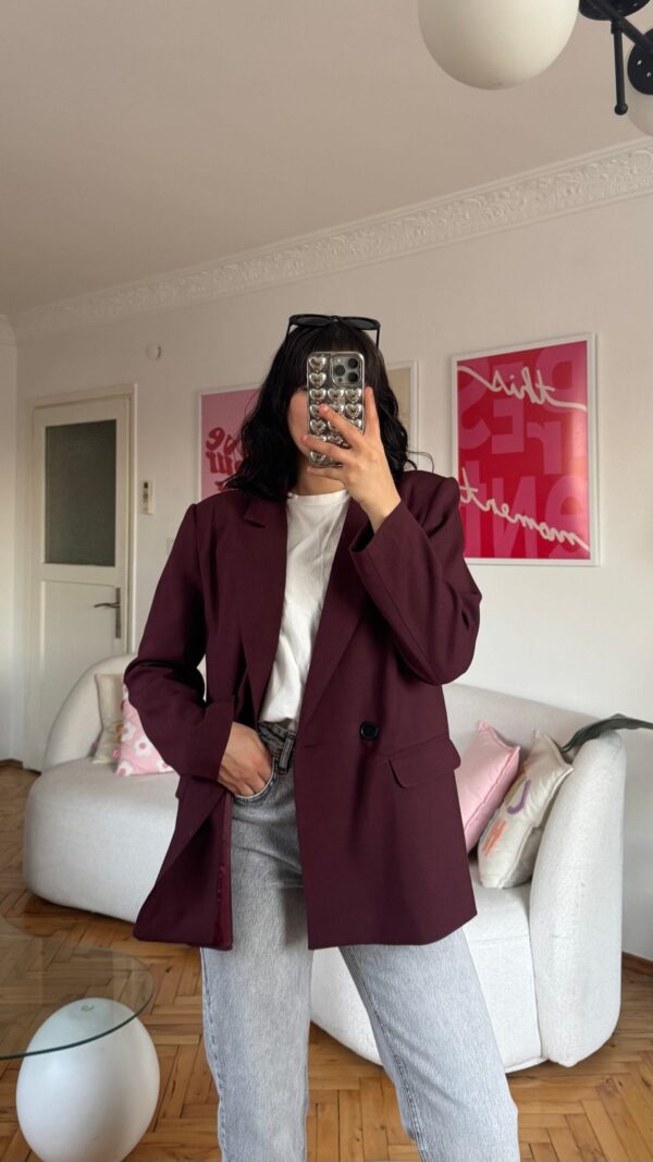 Vivian Dark Burgundy Blazer