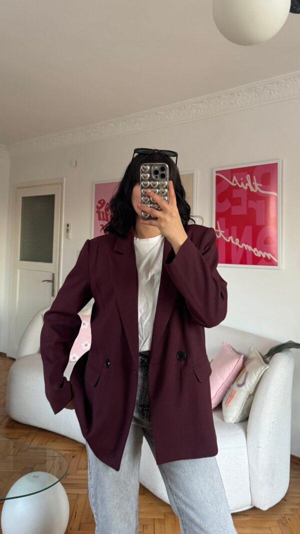 Vivian Dark Burgundy Blazer