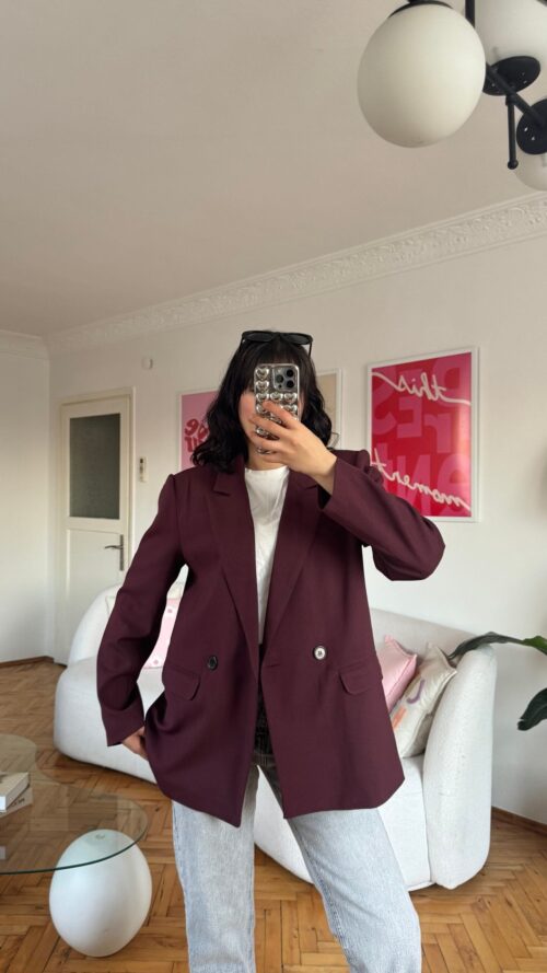 Vivian Dark Burgundy Blazer