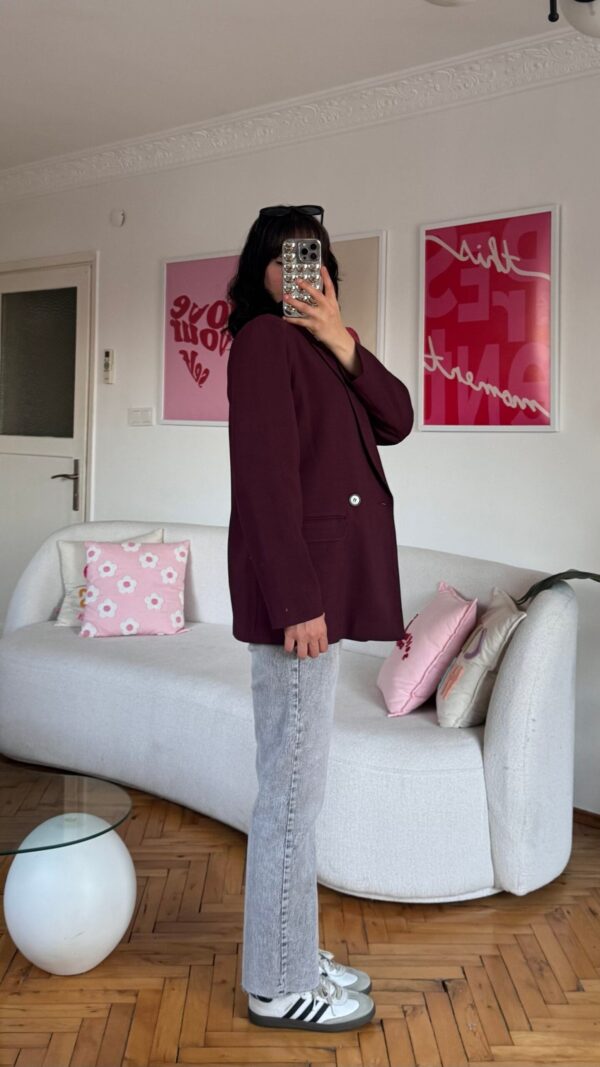 Vivian Dark Burgundy Blazer
