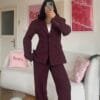 Darla Burgundy Palazzo Set