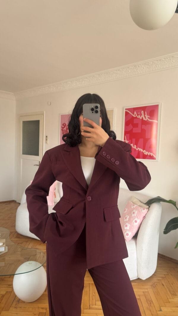 Darla Burgundy Palazzo Set