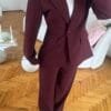 Darla Burgundy Palazzo Set