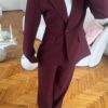 Darla Burgundy Palazzo Set