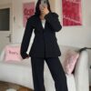 Darla Black Palazzo Set