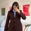 Carolina Fitted Dark Brown Blazer