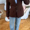 Carolina Fitted Dark Brown Blazer