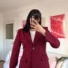 Carolina Fitted Burgundy Blazer