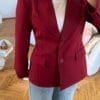 Carolina Fitted Burgundy Blazer