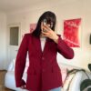 Carolina Fitted Burgundy Blazer