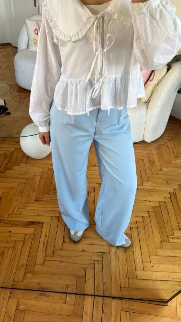 Zr Sky Blue Palazzo Trousers