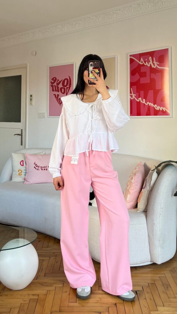 Zr Baby Pink Palazzo Trousers