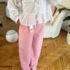 Zr Baby Pink Palazzo Trousers