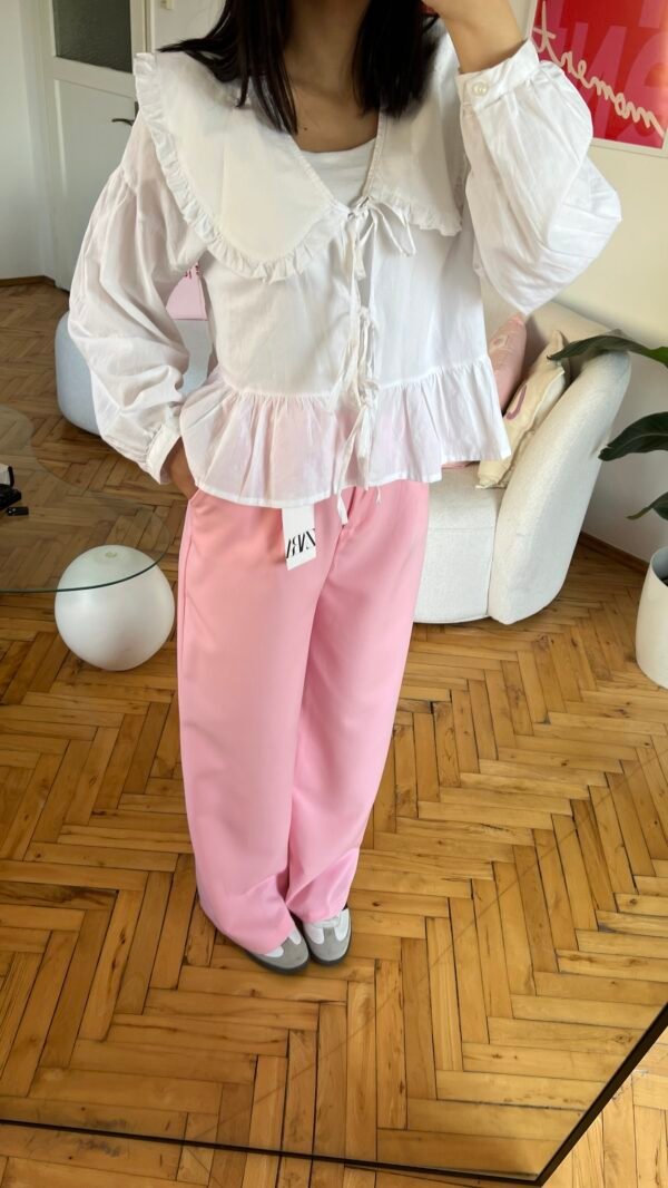 Zr Baby Pink Palazzo Trousers