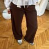 Zr Dark Brown Palazzo Trousers