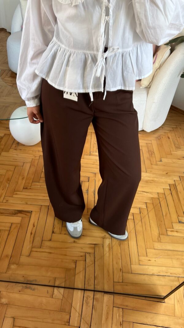 Zr Dark Brown Palazzo Trousers
