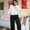 Zr Black Palazzo Trousers