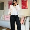 Zr Black Palazzo Trousers