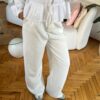 Zr White Palazzo Trousers