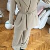 Sakura Belted Beige Palazzo Set