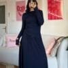 Mai Navy Blouse And Skirt Set