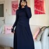 Mai Navy Blouse And Skirt Set