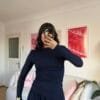 Mai Navy Blouse And Skirt Set