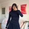 Mai Navy Blouse And Skirt Set