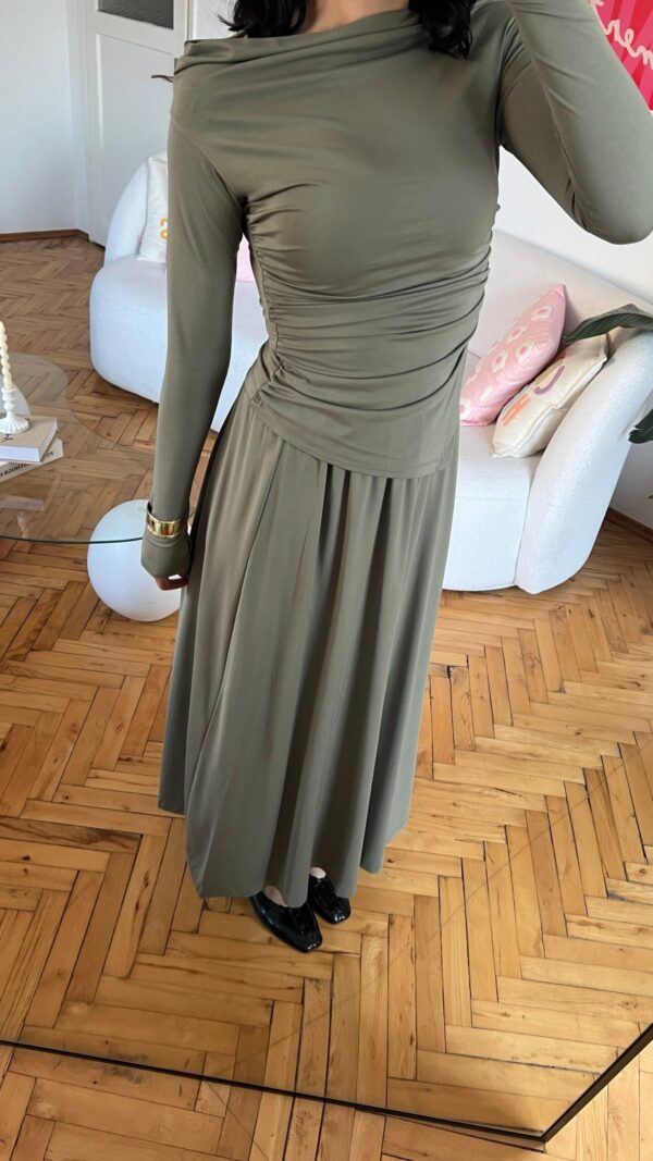 Mai Soft Green Blouse And Skirt Set