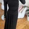 Mai Black Blouse And Skirt Set