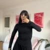 Mai Black Blouse And Skirt Set