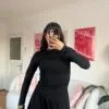 Mai Black Blouse And Skirt Set