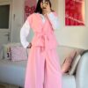 Melira Baby Pink Sleevless Set