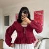 Viral Butterfly Burgundy Shirt