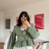 Viral Butterfly Khaki Shirt