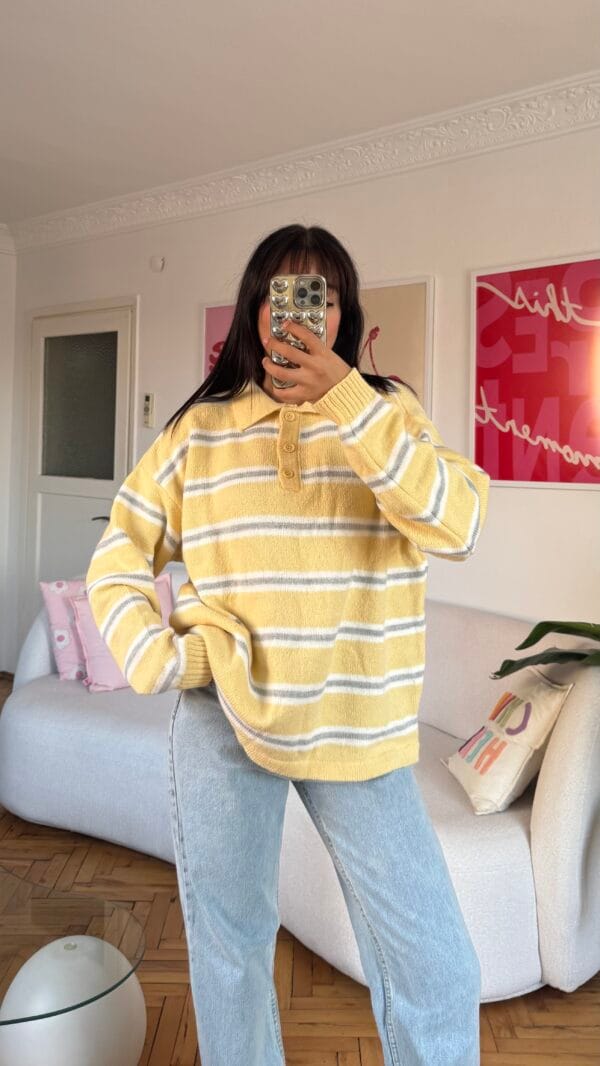 Lindy Yellow Striped Sweater