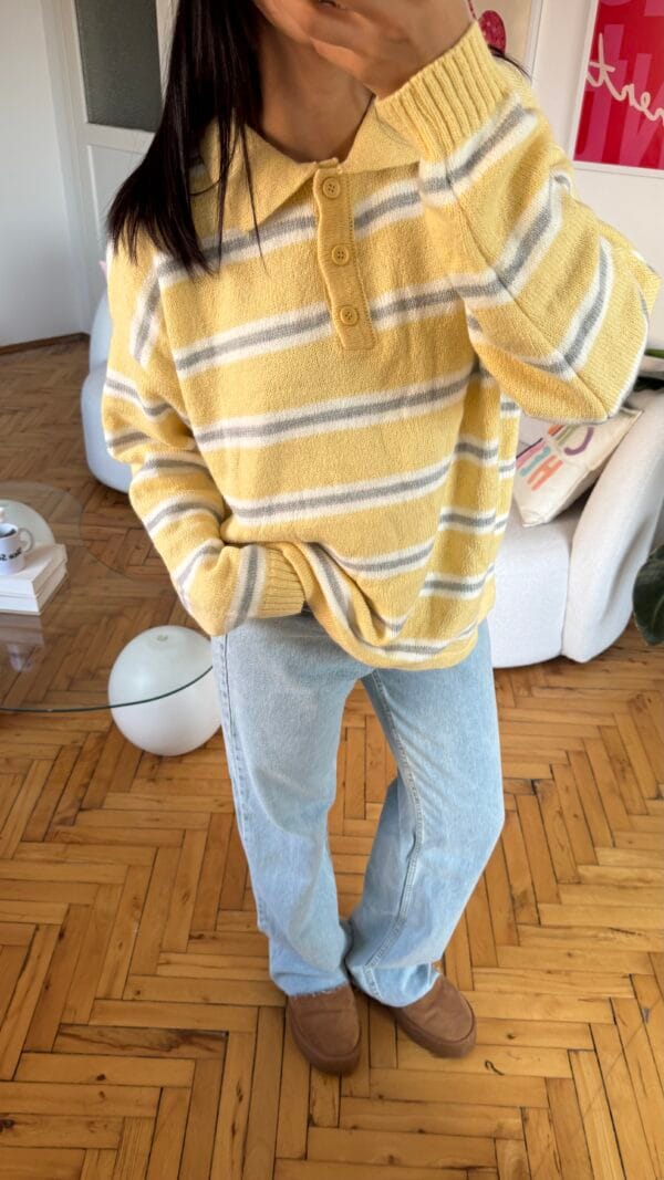 Lindy Yellow Striped Sweater