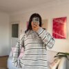 IMG_1142 Lindy Light Grey Striped Sweater