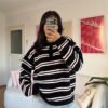 Lindy Black Striped Sweater
